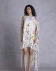 Orchid Shift Dress With Drape