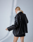 Loose-Fit Oversized Biker – Black