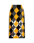 Black Yellow Colored Skirt With Diamond Jacquard Fınal Item - Porterist 1