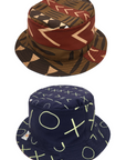 Indigo Pattern 1/Mud Cloth Pattern 1 Unisex Reversible Bucket Hat