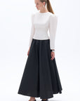 Ivory Boat Neck Blouse