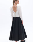Ivory Boat Neck Blouse