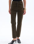 Black Stone Embroidered Mom Fit Jeans