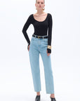 Black Crew Neck Bodysuit