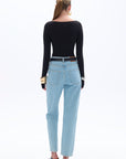 Black Crew Neck Bodysuit