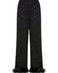 Black Feathered Pants