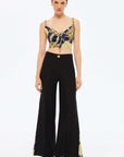Wide-Leg Satin Pants