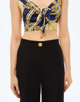Wide-Leg Satin Pants