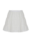 Tiered Mini Linen Skirt