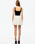 Tiered Mini Linen Skirt
