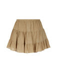 Tiered Mini Linen Skirt