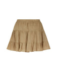Tiered Mini Linen Skirt
