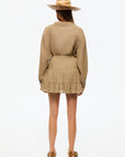 Tiered Mini Linen Skirt
