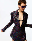 Multicolor Sequined Skirt