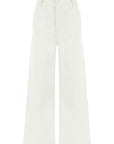 Ivory High Waisted Wide Leg Jeans