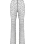 Gray Shimmering Threaded Mesh Pants