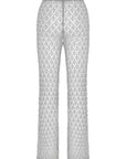 Gray Shimmering Threaded Mesh Pants