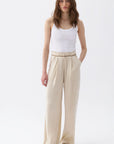 Pleated Ivory Palazzo Pants