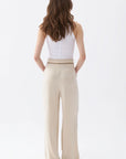 Pleated Ivory Palazzo Pants