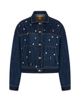 Blue Seashell Designed Jean Jacket