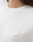 Ivory Logo Designed Basic T-shirt
