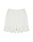 White Stone Detailed Shorts