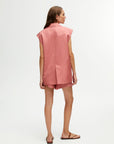 High Waist Pink Bermuda Shorts