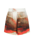 Printed High Waisted Multicolor Shorts