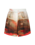 Printed High Waisted Multicolor Shorts