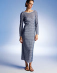 Multi-Colored Striped Dress with Low Back