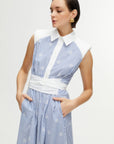 Belted Multicolor Shirt Dress