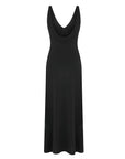 Draped Deep V-Neck Dress