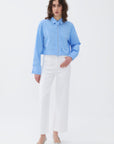 Ivory High Waisted Wide Leg Jeans