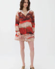 Printed High Waisted Multicolor Shorts