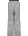 Grey Shimmering Threaded Mesh Pants
