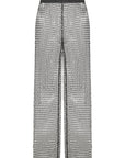 Grey Shimmering Threaded Mesh Pants