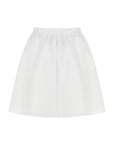 Pleated Mini White Skirt