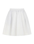 Pleated Mini White Skirt