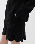 White Stone Detailed Shorts