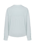 Blue Textured Blouse with Front Knot