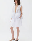 Zippered White Vest