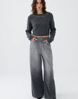 Stone Embellished Crop Sweater