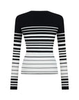 Multicolor Striped Crocheted Knitted Sweater