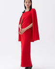 Cape Sleeve Maxi Dress
