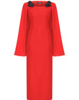 Cape Sleeve Maxi Dress