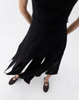 Padded Shoulder Midi Dress