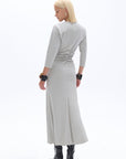 Gray Draped Detail Dress
