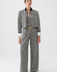 Gold Button Detailed Padded Jacket