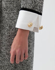 Gold Button Detailed Padded Jacket