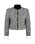 Gold Button Detailed Padded Jacket